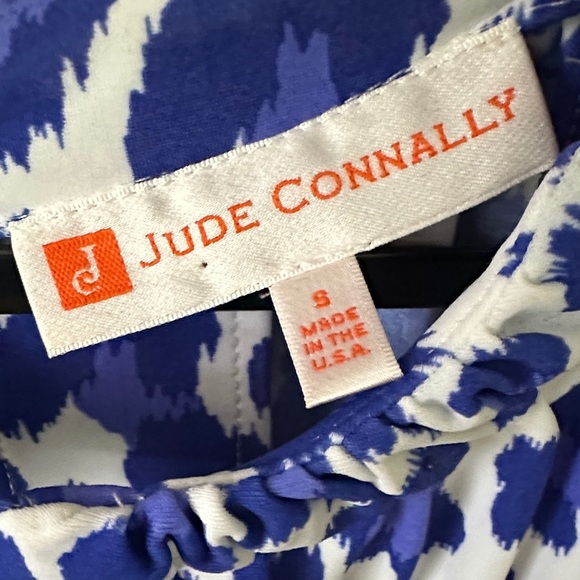 Jude Connally Vibrant Blue and White Leopard Patterned Dress • MeeeWOW • NWOT - Picture 2 of 9